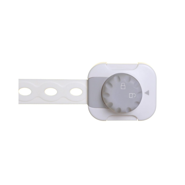 Dreambaby Twist N' Lock Προστατευτικό για Ντουλάπια & Συρτάρια με Αυτοκόλλητο από Πλαστικό White-Grey 22εκ. BR74693