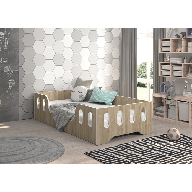 Montessori Coco Children's Bed 160 x 80 cm + Gift Mattress Natural