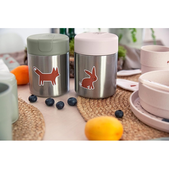 LÄSSIG Stainless Steel Thermal Food and Drink Container 315ml Forest Rabbit 1310024727