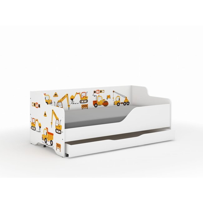 Lilu Children's Bed & Sofa 2 in 1 160 x 80 cm with Drawer + Free Mattress - Complete Construction