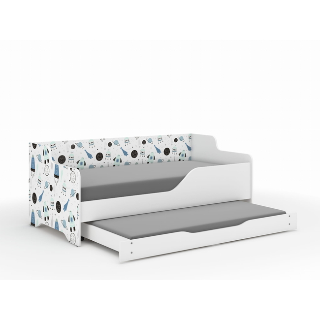 Lilu Children's Bed & Sofa 2 in 1 160 x 80 cm with Drawer + Free Mattress - Cosmos