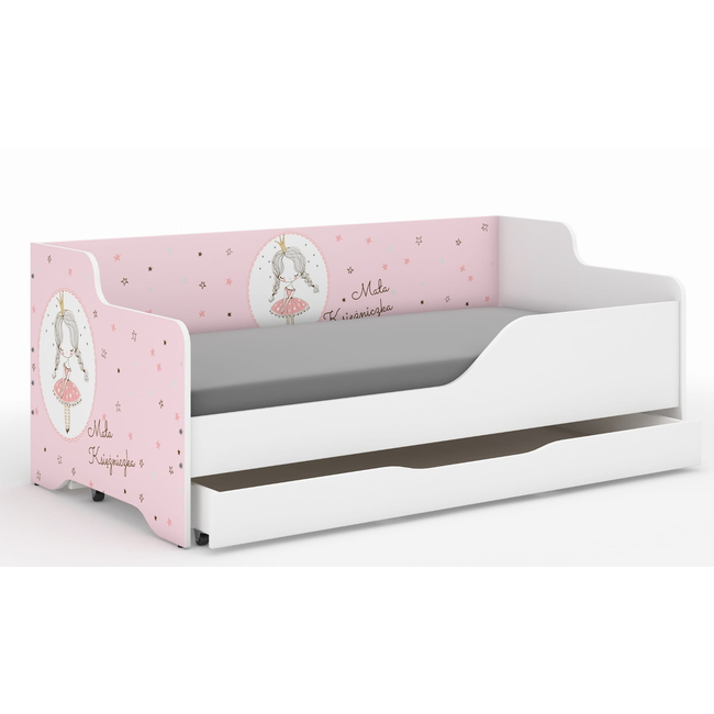 Lilu Children's Bed & Sofa 2 in 1 160 x 80 cm with Drawer + Free Mattress - Complete Princess