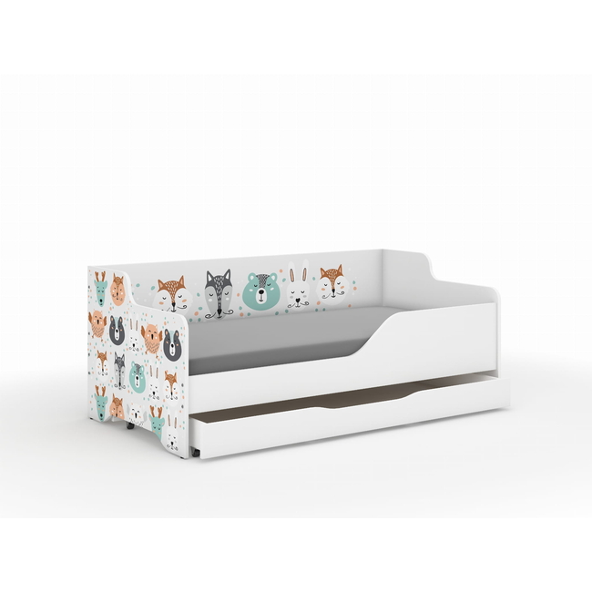 Lilu Children's Bed & Sofa 2 in 1 160 x 80 cm with Drawer + Free Mattress - Animal