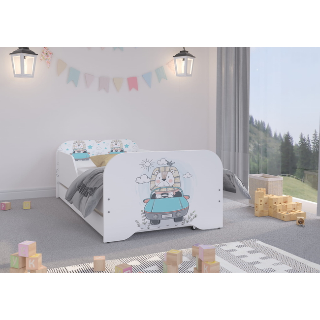 Toddler Children Kids Bed Including Mattress + Drawer 160x80cm - Lion King