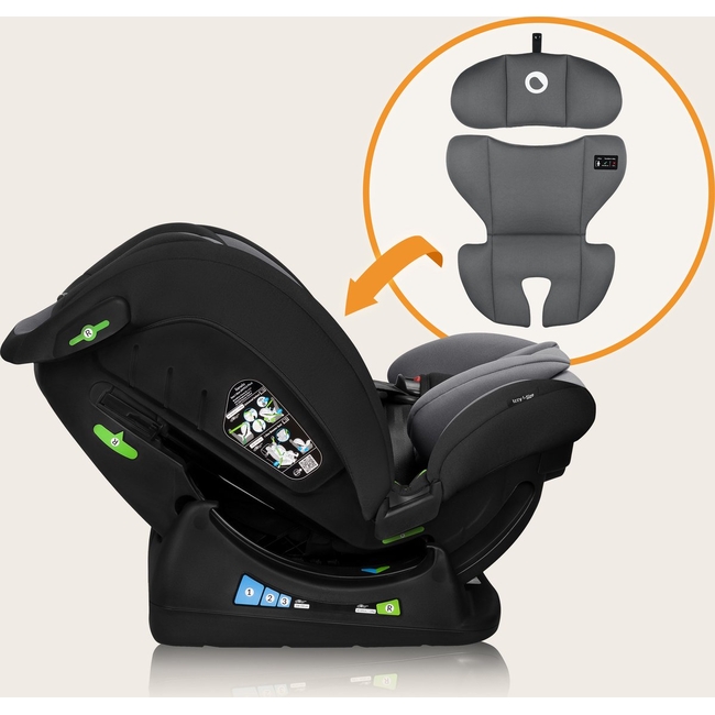 Lionelo Izzy i-Size 40–150 cm Κάθισμα Αυτοκινήτου τοποθέτηση με Ζώνη Black Gray