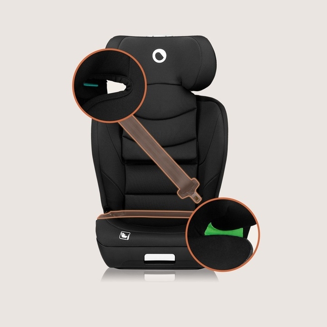 Lionelo Neal i-Size Black Carbon – Child Car Seat 100–150 cm (Isofix)