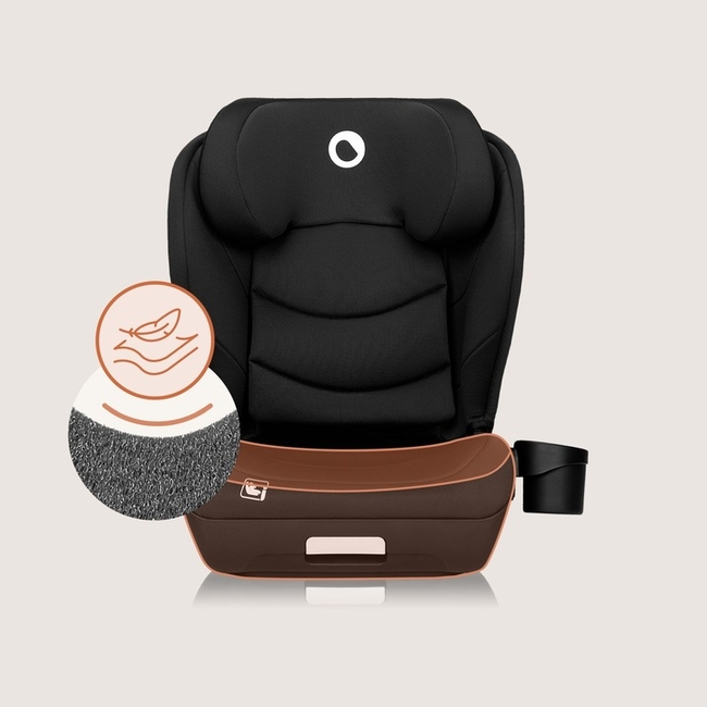 Lionelo Neal i-Size Black Carbon – Child Car Seat 100–150 cm (Isofix)