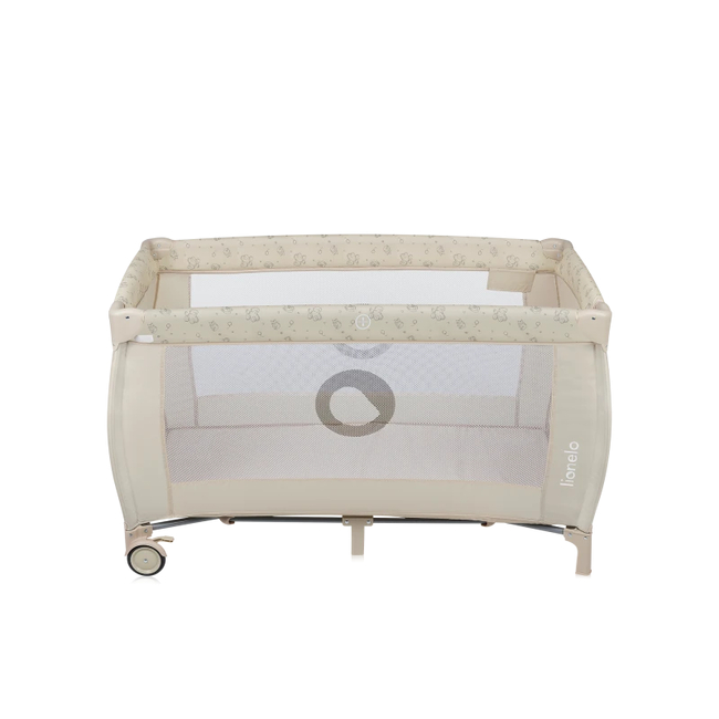 Lionelo Sven Plus 2 in 1 Travel Cot with Accessories Beige Latte