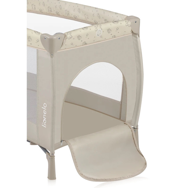 Lionelo Sven Plus 2 in 1 Travel Cot with Accessories Beige Latte