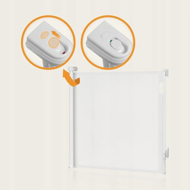 Lionelo Thea White Natural – Επεκτεινόμενη Πόρτα Ασφαλείας έως 140 cm