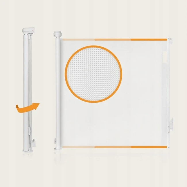 Lionelo Thea White Natural – Επεκτεινόμενη Πόρτα Ασφαλείας έως 140 cm