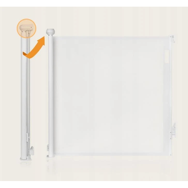Lionelo Thea White Natural – Retractable Safety Gate up to 140 cm