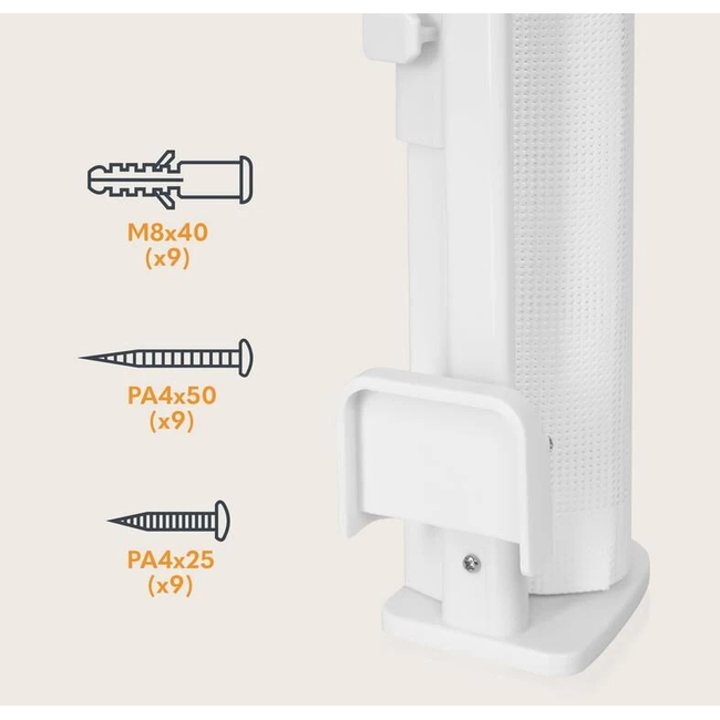 Lionelo Thea White Natural – Επεκτεινόμενη Πόρτα Ασφαλείας έως 140 cm