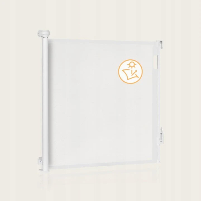 Lionelo Thea White Natural – Retractable Safety Gate up to 140 cm