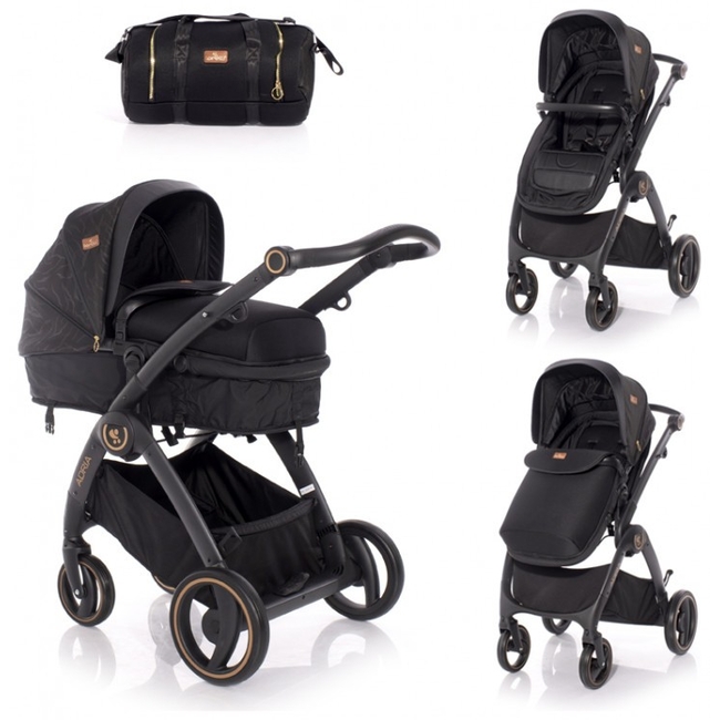 Lorelli Adria 2 σε 1 Αναστρέψιμο Πολυμορφικό Καρότσι - Black 10021452005