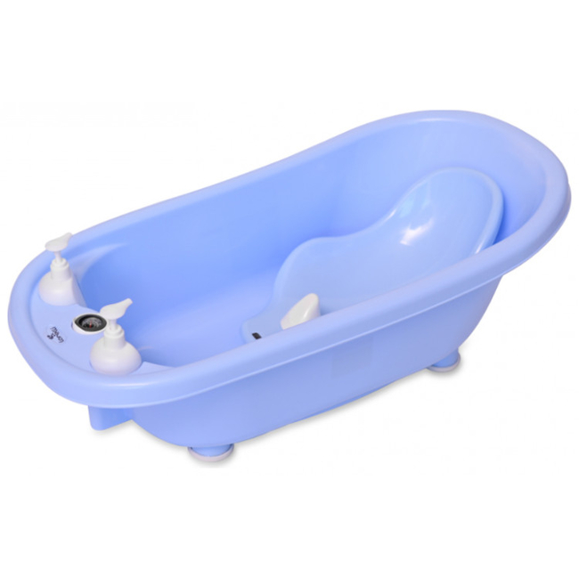 Lorelli Bath Tub 88 cm Βρεφική μπανιέρα με Βάση Θερμόμετρο Γλύστρα Μπουκάλια Μπλε 10130820004