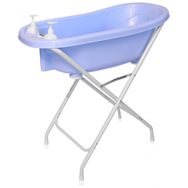 Lorelli Bath Tub 88 cm Βρεφική μπανιέρα με Βάση Θερμόμετρο Γλύστρα Μπουκάλια Μπλε 10130820004