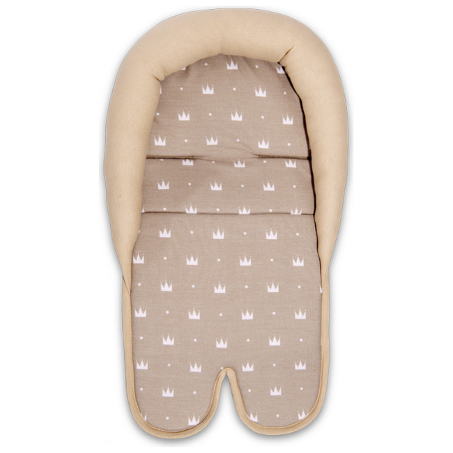 Lorelli Car Seat Mat Μαξιλάρι Στήριξης αυχένα για Καρότσι και Κάθισμα Αυτοκινήτου Crowns Latte 20040404801