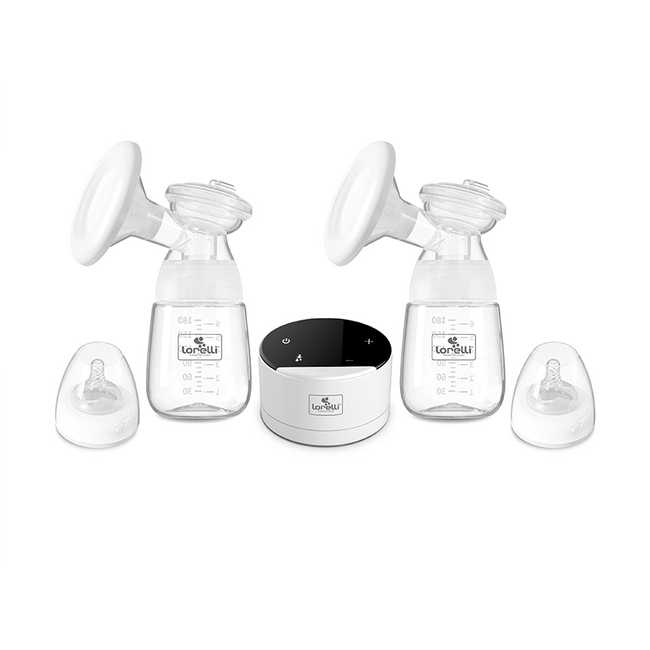 Lorelli Double Daily Comfort Electric Breast Pump with Bottles 180ml BPA Free White 10220590003