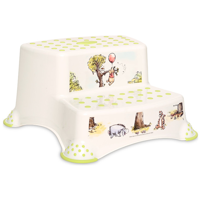 Lorelli Double Step Stool with Anti-Slip-Function Bear Friends White 10130922100