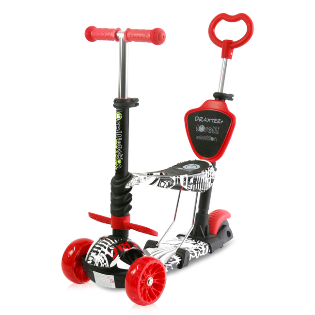 Lorelli Draxter PLUS Children's Scooter with Parent Handle LED 3 years Black Graffiti 10390140022