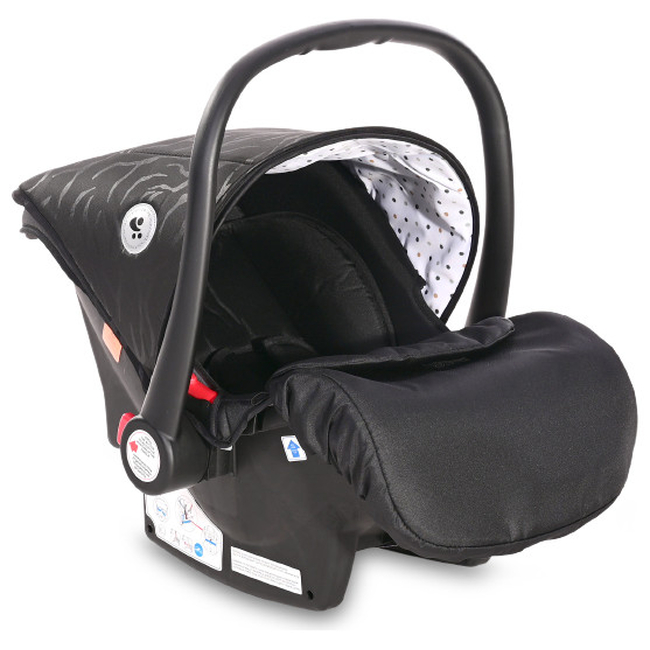 Lorelli Lora Set 3 in 1 Convertible Stroller & Car Seat Luxe Black 10021282186D