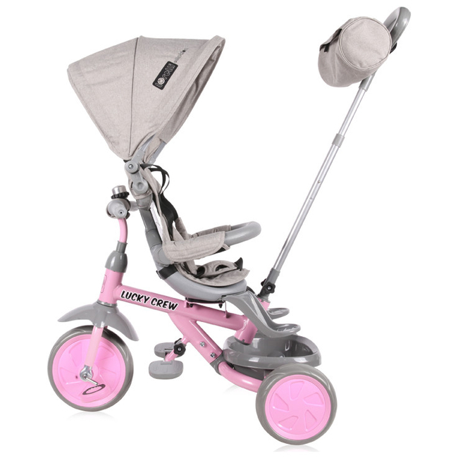 Lorelli Lucky Crew Baby Tricycle Grey Pink 10050610022