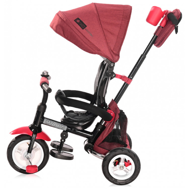 Lorelli Moovo Air Πτυσσόμενο Παιδικό Τρίκυκλο Ποδήλατο Ανάκλιση Πλάτης Φουσκωτοί Τροχοί Red Black Luxe 10050462103