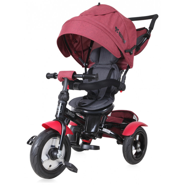 Lorelli Neo Air Wheels Τρίκυκλο Ποδήλατο Με Ανάκλιση Πλάτης και Περιστρεφόμενο Κάθισμα Red Black Luxe 10050342103 (Δωρο 2 Φωτα Led)