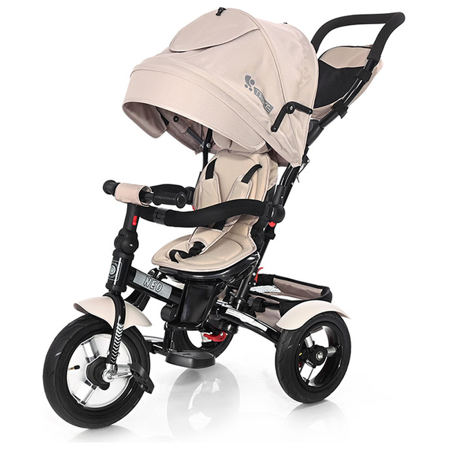 Lorelli Neo Air Wheels Τρίκυκλο Ποδήλατο Με Ανάκλιση Πλάτης και Περιστρεφόμενο Κάθισμα Ivory 10050342105 (Δωρο 2 Φωτα Led)