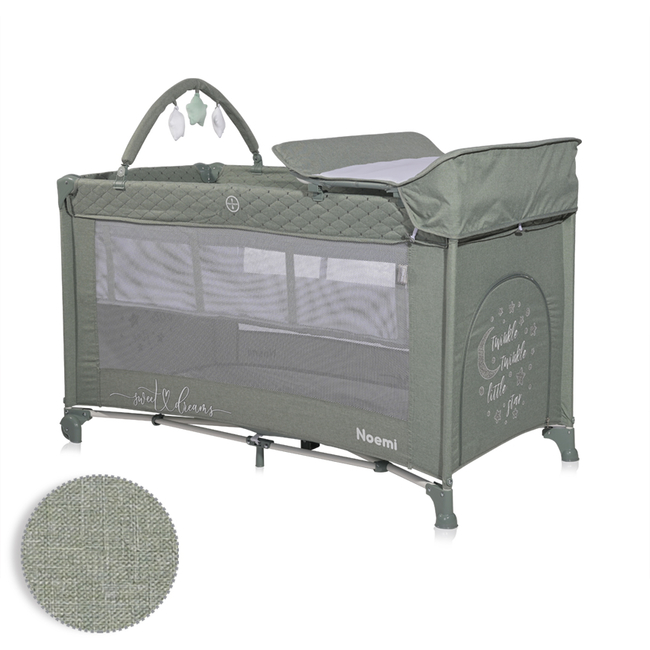 Lorelli Noemi 2 Layers Plus Playpen Iceberg Green Star 10080562218