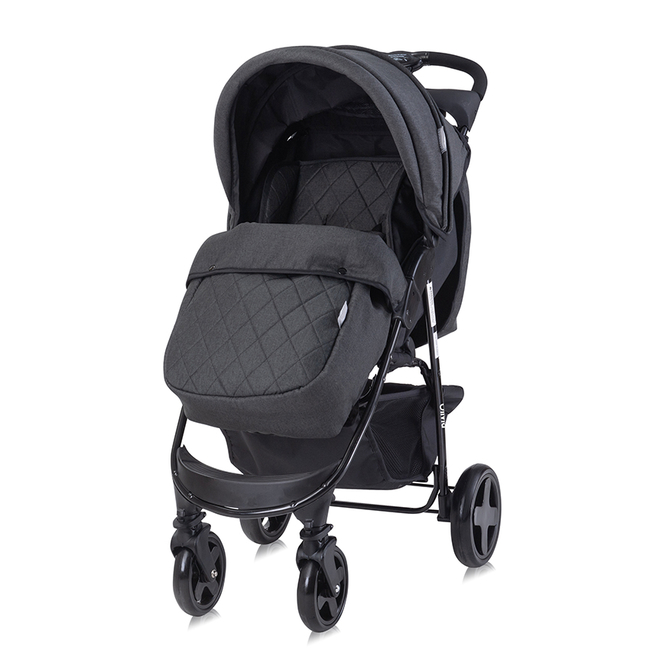 Lorelli Olivia Βρεφικό Καρότσι 6+ m με Ποδόσακο Black 10021872305
