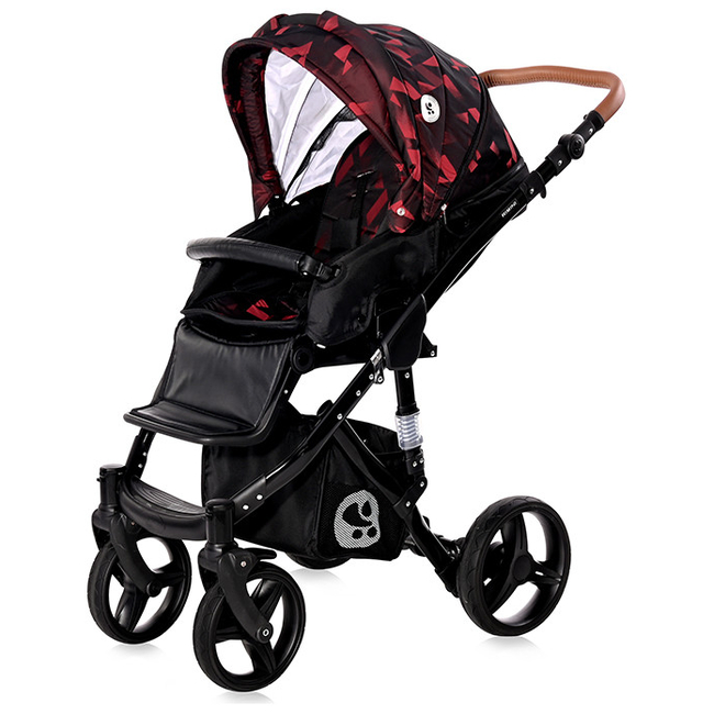 Lorelli Rimini 2 in 1 Reversible Travel System with Carry Cot Ruby Red & Black 10021052165