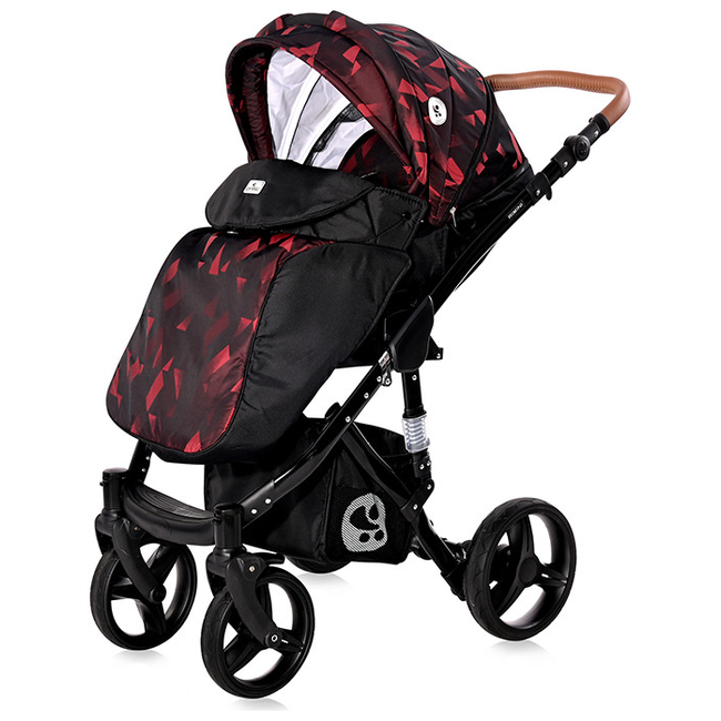 Lorelli Rimini 2 in 1 Reversible Travel System with Carry Cot Ruby Red & Black 10021052165