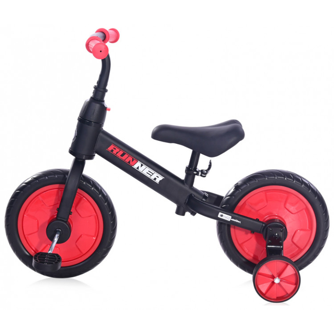 Lorelli Runner 2 in 1 Balance Bike with Pedals & Auxiliary Wheels 3+ years old Red 10410030008