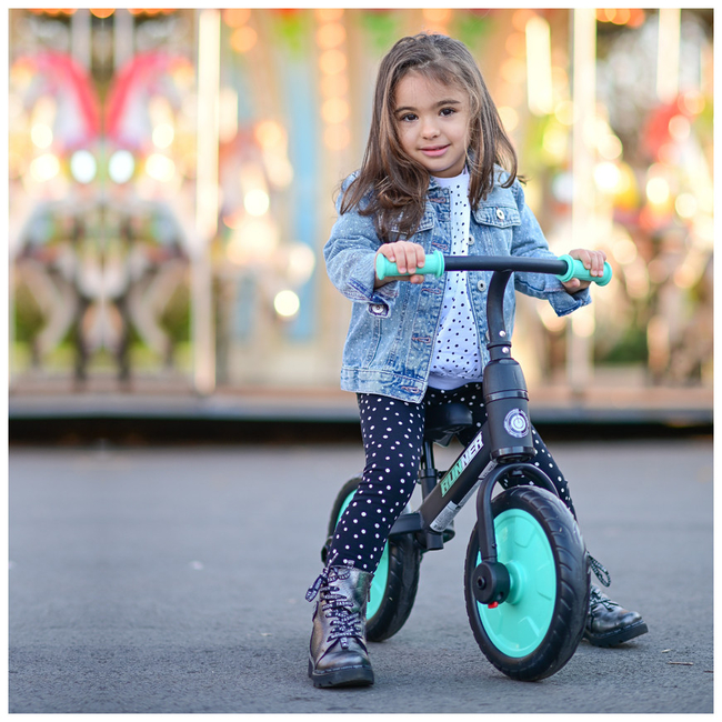 Lorelli Runner 2 in 1 Balance Bike with Pedals & Auxiliary Wheels 3+ years old Turquoise 10410030009