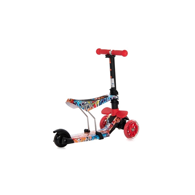 Lorelli Scooter Smart Plus Parent Handle LED 3 years Graffiti 10390030017