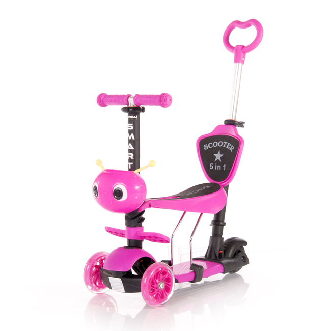 Lorelli Scooter Smart Plus Parent Handle LED 3 years Pink 10390030019