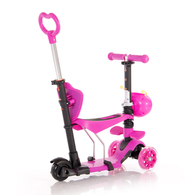 Lorelli Scooter Smart PLUS Μετατρεπόμενο Παιδικό Πατίνι με Λαβή Κάθισμα LED 3 ετών Pink 10390030019