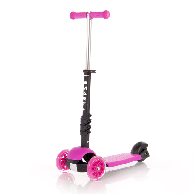 Lorelli Scooter Smart PLUS Μετατρεπόμενο Παιδικό Πατίνι με Λαβή Κάθισμα LED 3 ετών Pink 10390030019