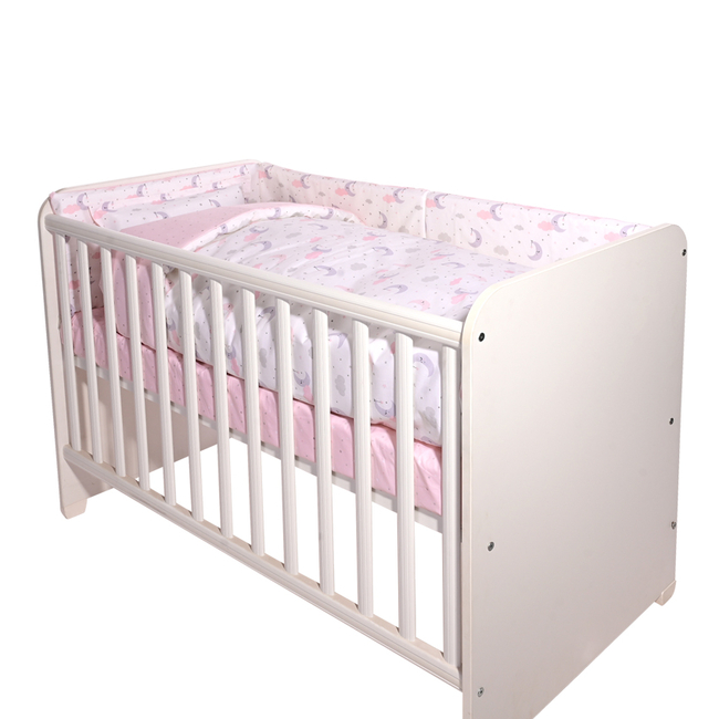 Lorelli Set Smile Σετ Προίκας Μωρού 60x120cm για Κούνια 6 τμχ Pink Moon Stars 20801155201