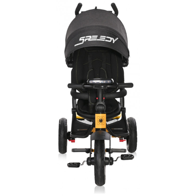 Lorelli Speedy Air Τρίκυκλο Παιδικό Ποδήλατο με Περιστρεφόμενο Κάθισμα 360 Φουσκωτά Λάστιχα Yellow Black 10050432101