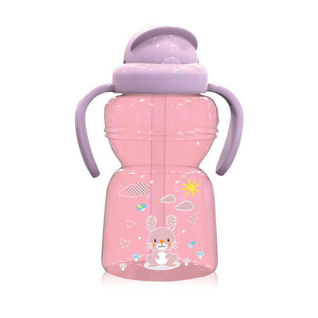 Lorelli Sport Sipper Παιδικό Κύπελλο με Καλαμάκι Λαβή 6+μ 325ml Pink 10200770002