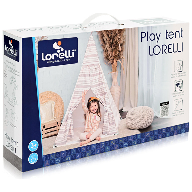 Lorelli Tent Ινδιάνικη Παιδική Σκηνή 3+ ετών Beige 1030043