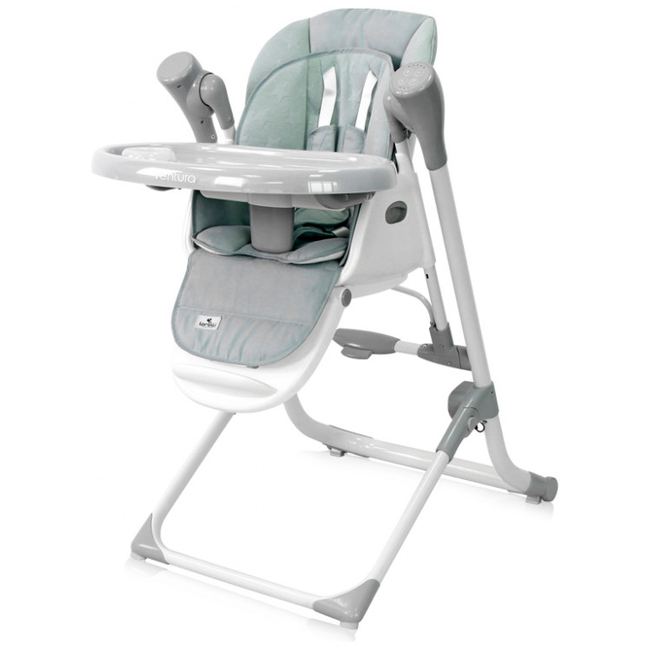 Lorelli Ventura 2 in 1 High Chair & Electric Swing 0+ months Frosty Green Stars 10100302146