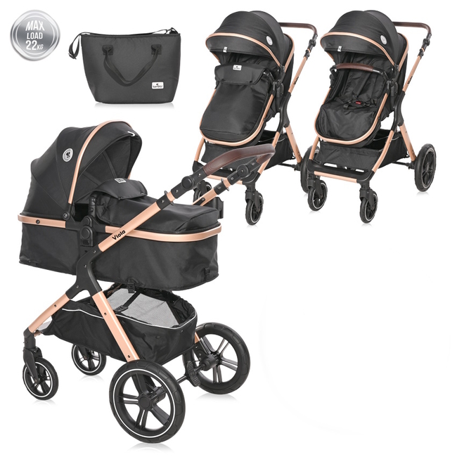 Lorelli Viola Reversible Stroller up to 22kg with Accessories Black Diamonds 10021812304
