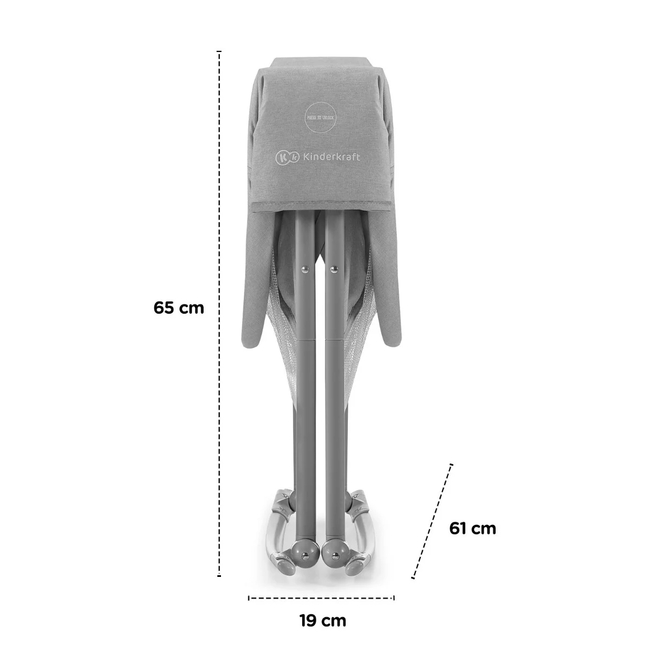 Kinderkraft LOVI Βρεφικό Λίκνο 3 σε 1 Grey KKLLOVIGRY0000