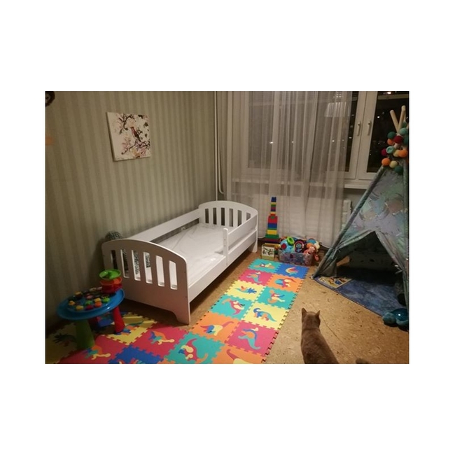 Παιδικό Κρεβάτι Classic 90x200 cm + Προστατευτικό Κάγκελο White