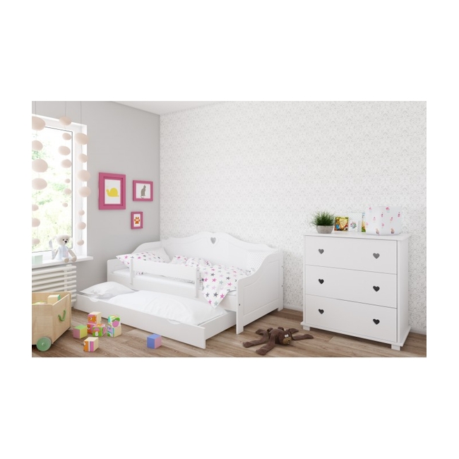 Παιδικό Κρεβάτι Zuzia με Προστατευτικό Κάγκελο & Συρτάρι