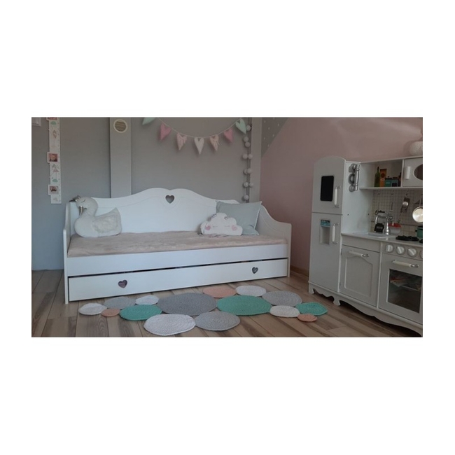 Παιδικό Κρεβάτι Zuzia με Προστατευτικό Κάγκελο & Συρτάρι